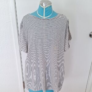 Loft Vintage Soft Striped Black and White Women's Top